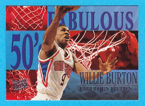 1994-95 FLEER ULTRA FABULOUS FIFTIES #2 WILLIE BURTON 76ERS BASKETBALL CARD