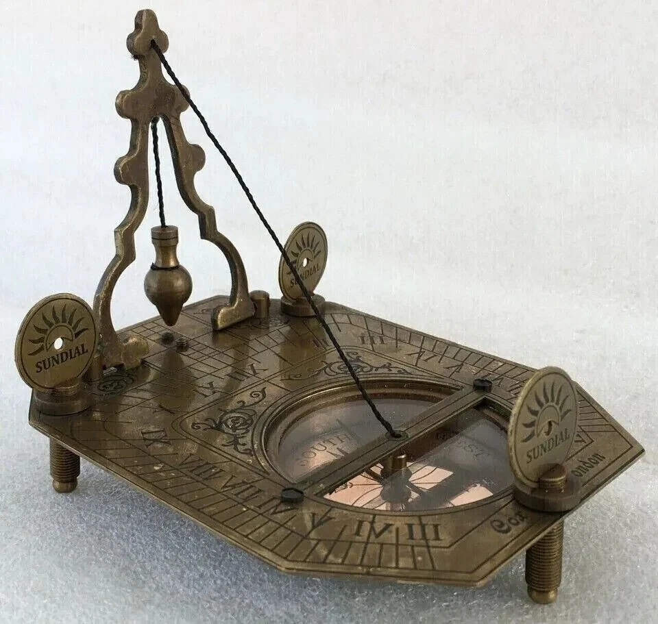 Brújula Reloj de Sol Latón Londres Náutico Vintage Brújula Antigua Regalo Marítimo Foto 3 de 4