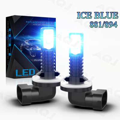 Pair 881/889 862 CSP LED Fog Light Driving Bulb DRL Ice Blue 8000K