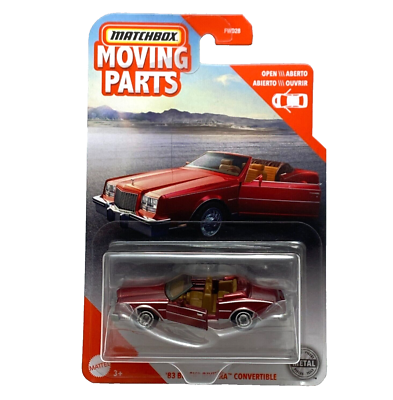 1983 Buick Riviera Convertible Red Matchbox Moving Parts MB1149 1