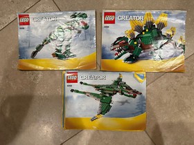 LEGO 3 in 1 CREATOR Set 4998 Stegosaurus 100% COMPLETE w/ Box & Manuals