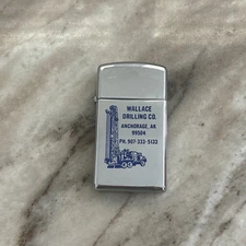 Vintage Zippo Wallace Drilling Oil Gas Company Anchorage Alaska