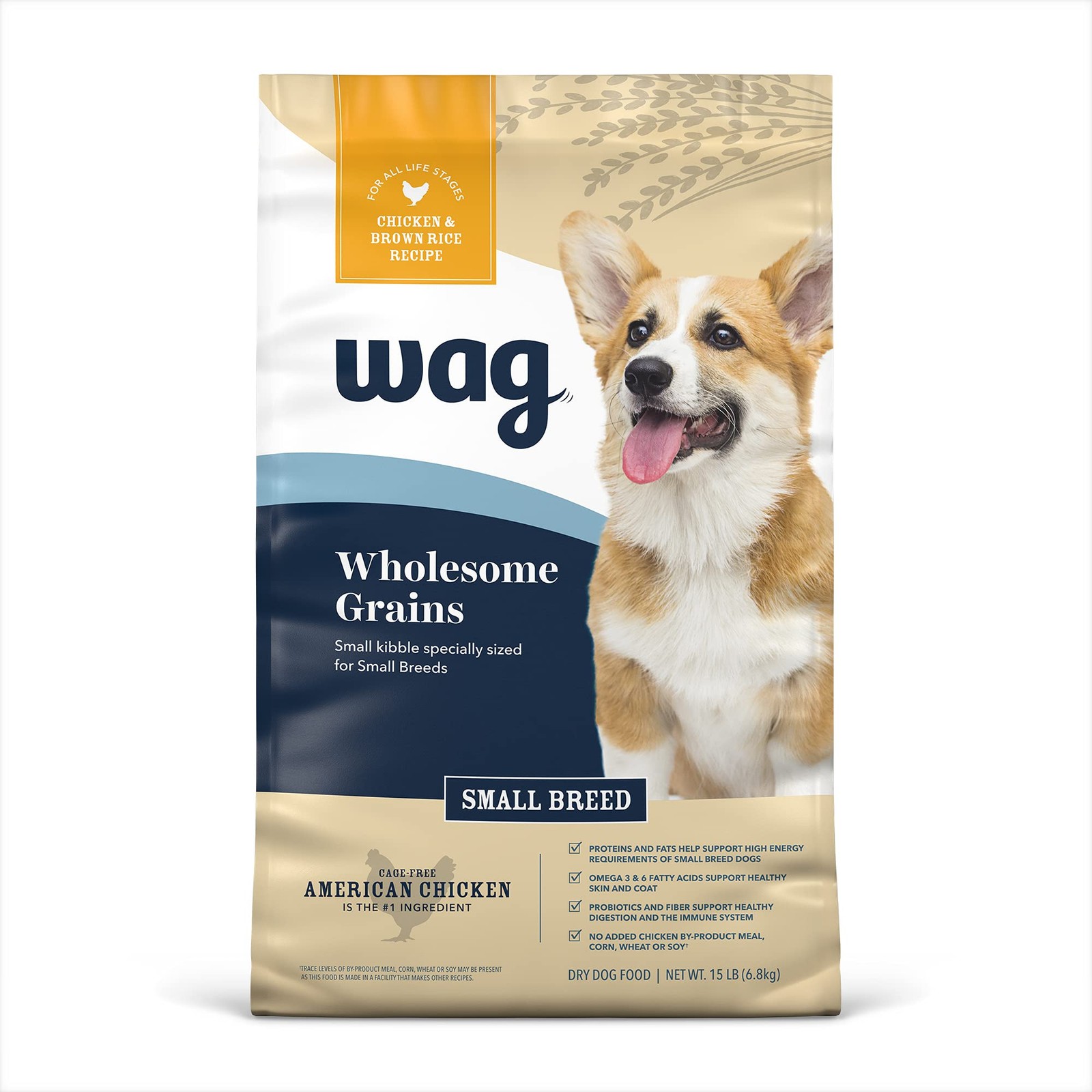 Amazon Brand &ndash; Small Breed Dry Dog Food, Chicken and Brown Rice, 15 lb Bag