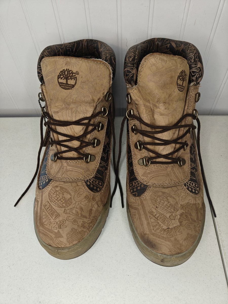 Timberland NYC Brooklyn NY Graffiti Map MTA Arrows Leather Boots