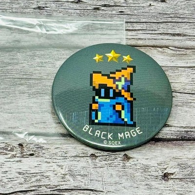 Final Fantasy Black Mage Pixel Art Badge   Square Enix Official Japan US Seller