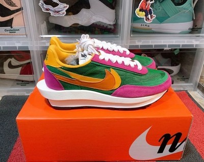 Nike x sacai LDWaffle Pine Green BV0073-301 Men Lifestyle Sneakers New With Box
