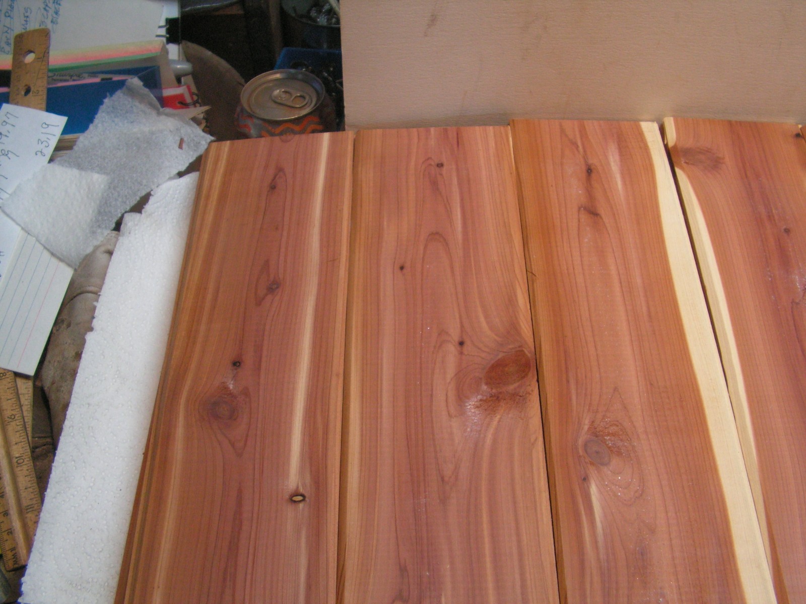 Cedar Closet Liner Planks Group of 24 Tongue And Groove Aromatic 16" x 3 1/2"+