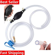 Heavy-Duty Siphon Pump with Stop Valve & Metal Clips for Safe Liquid Transfer