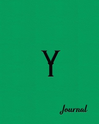 Titel: Y Journal: Elegantes grünes Notizbuch in Lederoptik 8x10