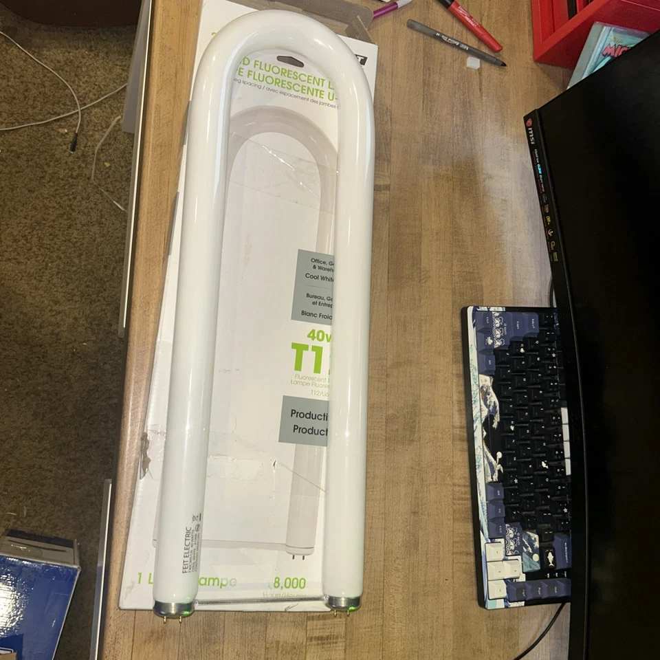 U-Bend Fluorescent T12 Cwx 40W Feit Electric 18k Hours 2ft Cool White 4100k - Image 3 of 3