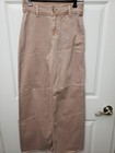 OAT NY Beige Wide Leg Pants Women’s Sz 2x26 (29"Measured) Sanded Cotton Raw Hem — photo 1