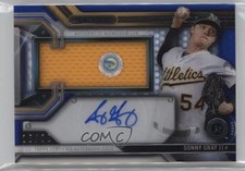 2016 Topps Strata Clearly Authentic Relics Blue /99 Sonny Gray Auto 11ci