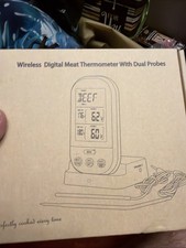 Thermomètre à viande numérique sans fil avec deux sondes