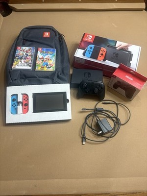 Nintendo Switch With 2 Games, Controller, And Nintendo Switch Backpack! Mint!