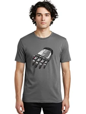 Robot-Hand Mens Graphic Tee, 100% Cotton, Casual Summer Wear