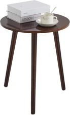 Side Tables End Table Bedroom, Dark Brown round Side Table Nightstand Bedside Ta