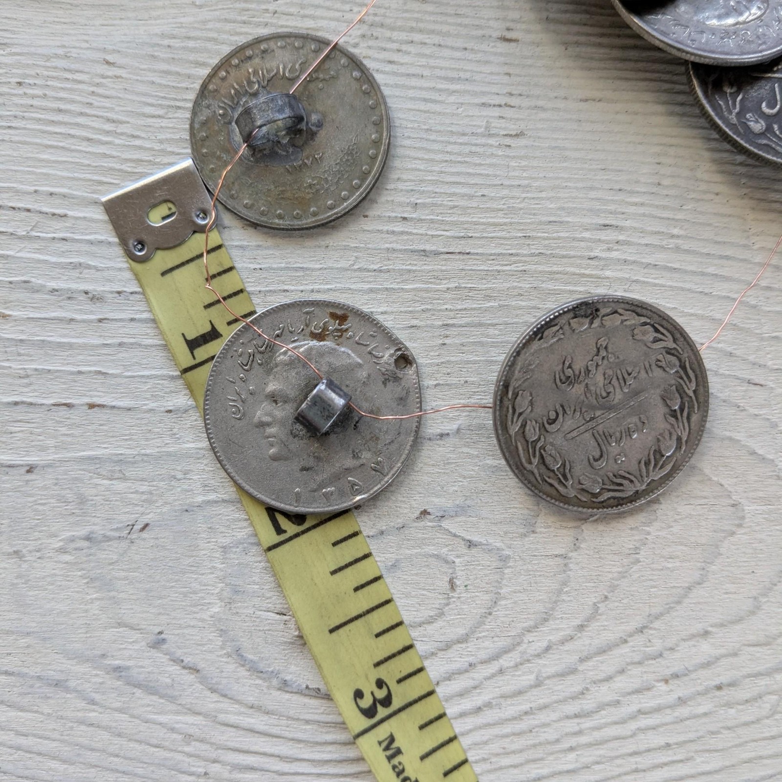 Vintage Kuchi Coin Tribal Buttons 1.12 - 1.25