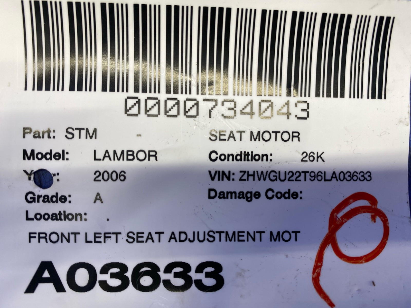2006 Lamborghini Gallardo FRONT LEFT SEAT ADJUSTMENT MOTOR W/O MEMORY SET OF 3
