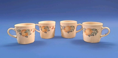 Corning Coffee Cups Set Of 4 WILDFLOWER Design Cottage Core Country - Picture 3 of 9