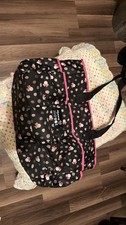 Disney Minnie Mouse Polka Dot Baby Diaper Bag Black Pink White Zipper Pockets