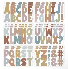 186PCS Large Alphabet Letter Stickers Waterproof Vinyl Bulletin Board Classroom