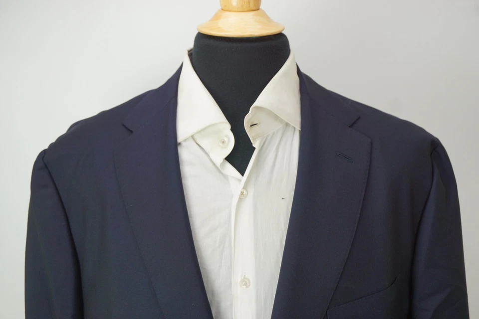 Abrigo Deportivo Sartoria Partenopea Azul Marino Mezcla Mohair Talla 48R NUEVO Foto 2 de 4