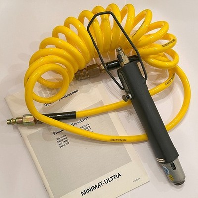 DEPRAG 346-318U Minimat-Ultra Pneumatic Screwdriver 1/4'' hex drive with air hose