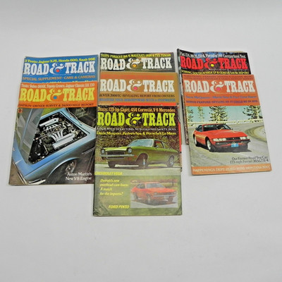 1970 ROAD AND TRACK MAGAZINE LOT OF 7 ISSUES RACING PERFORMANCE MCQUEEN