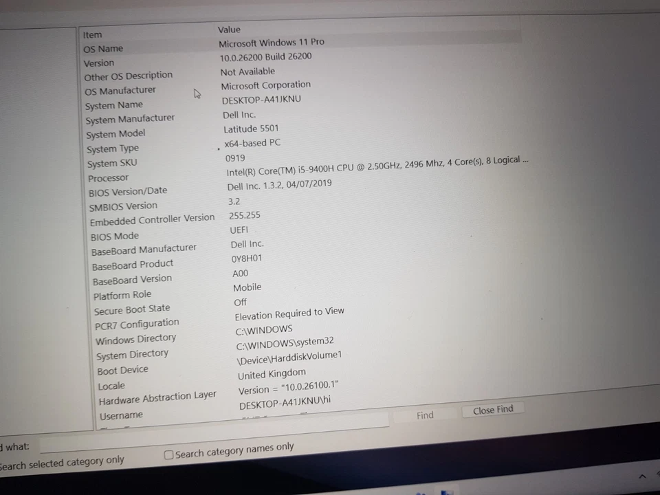 Dell Latitude 5501 · i5-9400H · 8GB · 256GB, photo 4 of 5