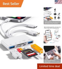5-in-1 Memory Card Reader, USB OTG Adapter & SD Card Reader for i-Phone/i-Pad...
