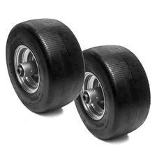 2PK 13X6.50-6 Flat Free Tire Assembly for Hustler 604898 789537 747782 604717