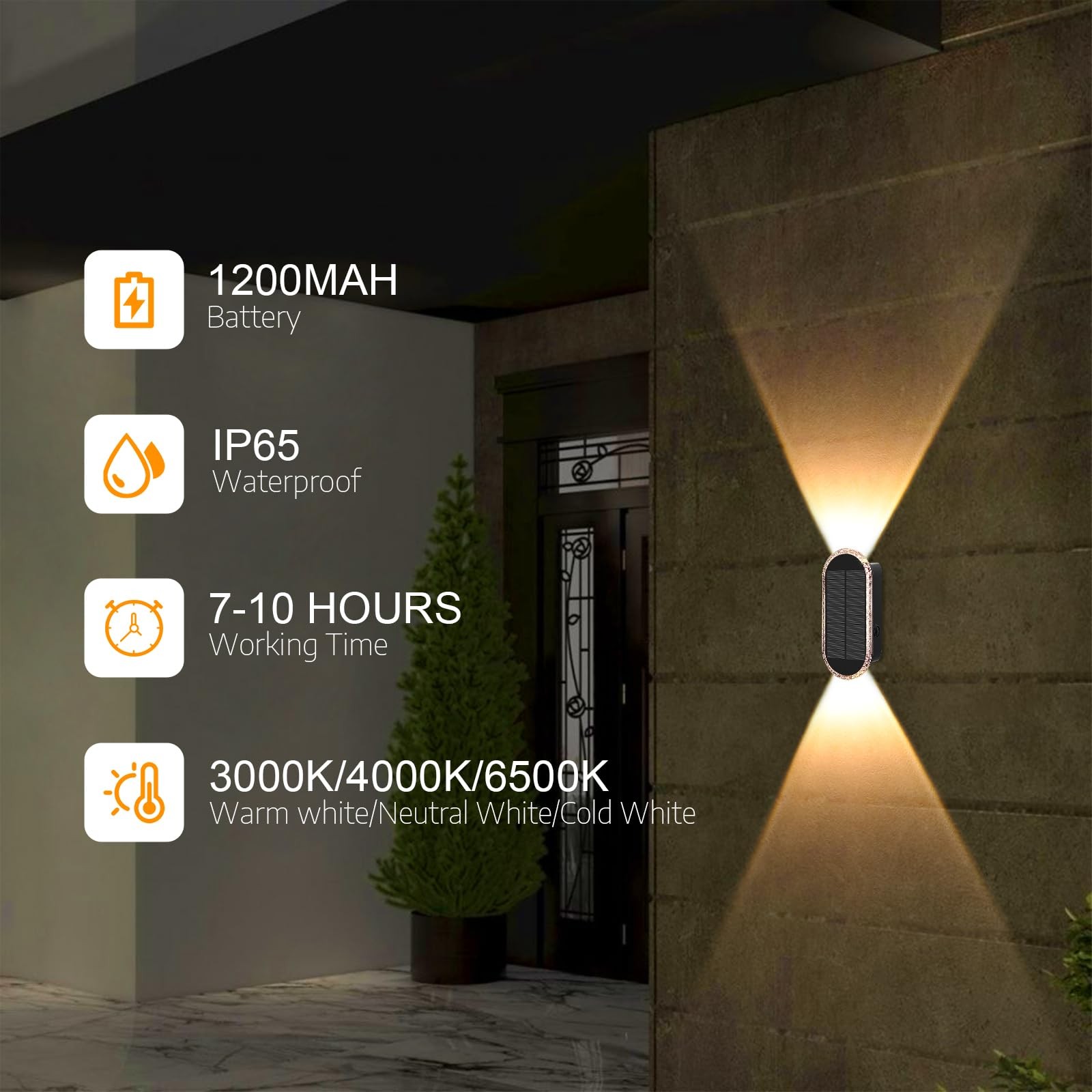 Applique Solari LED Bi-Emissione 3-in-1 - Design Moderno per Esterni - 2