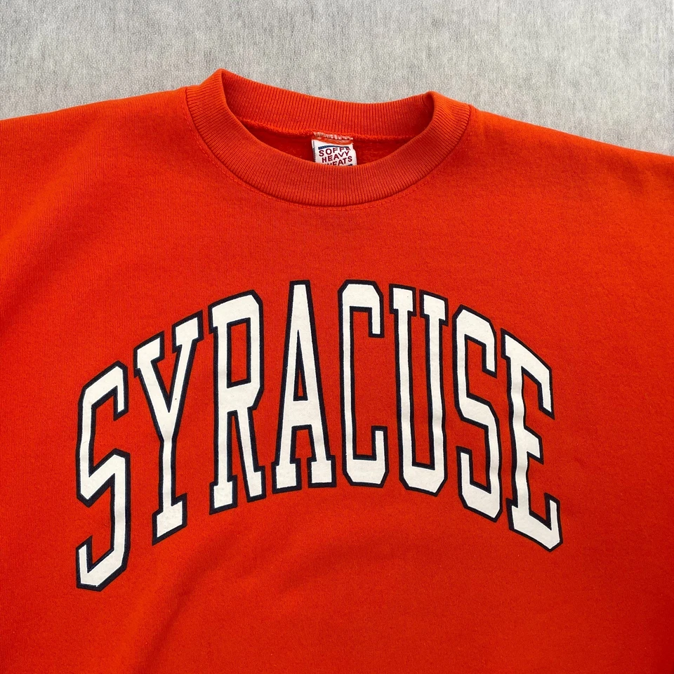 DE COLECCIÓN Suéter Siracusa Adulto XL Naranja Pullover Sudadera Logo EE. UU. Hombres Años 80 Foto 3 de 4