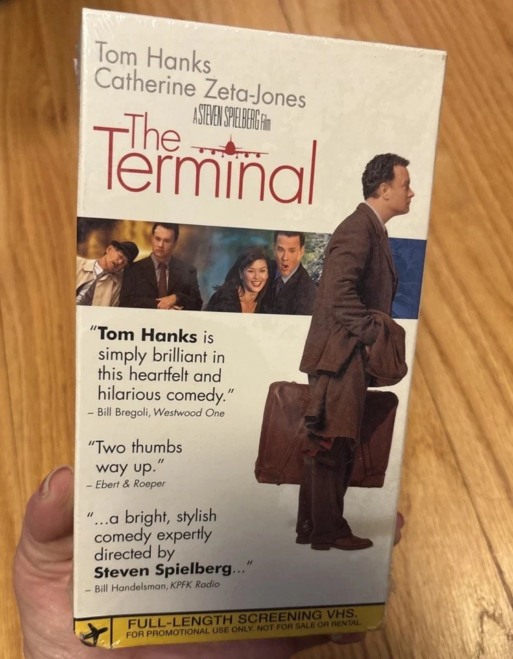 The Terminal VHS 2004 Tom Hanks Screener Promo Tape New Sealed Watermarked Rare - Image 3 of 4