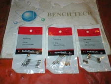 New 3 - Radioshack  270-1010  Pk Of 4   4 Amp 250 Volt Fuses Fast Acting