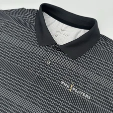 Nike Polo Shirt Mens Medium Black TPC Sawgrass The Players Championship Stretch