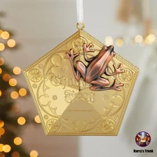 Harry Potter Hallmark Premium Metal Ornament – Chocolate Frog & Box - Brand New
