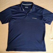 Mens Columbia omni-shade short sleeve polo shirt - size large