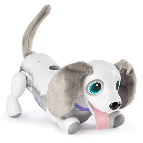 TAKARA TOMY Hello Zoomer Miniature Dachs White Robot Dog Aibo - Image 4 of 4
