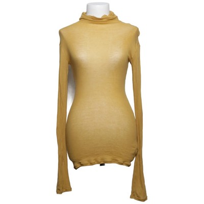 American Vintage, Rollkragenpullover, Größe: S, Gelb, Baumwolle, Einfarbig #g7p
