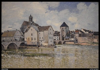 Alfred Sisley Le Pont De Moret O 1 Vintage Kunstdruck Poster Wanddeko Interieur