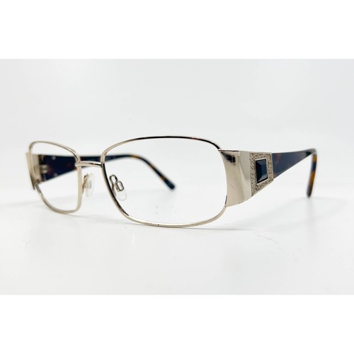 Ellen Tracy Eyeglass Frames Womens Gold Tortoise PK1034 56-16-130