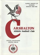 Carshalton Athletic v Aylesbury United. Season 1989-90. Ref: N19Y 10869 VG (1)ca