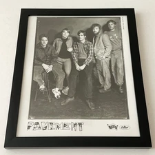 Vintage Pavement Band Framed Press Promo Photo Stephen Malkmus Slanted Enchanted