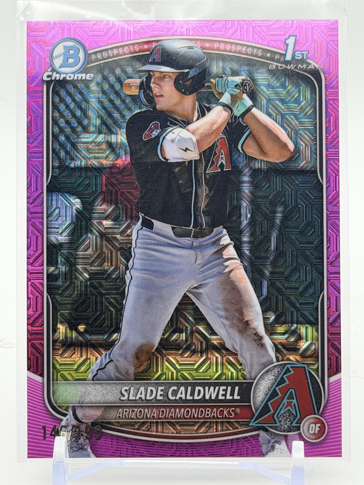 Slade Caldwell 2025 Bowman Chrome Prospects Mojo Pink Refractor #BCP-21 SN #/199