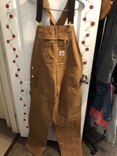 Carhartt Relaxed Fit Overalls R01-M 38x30 Brown