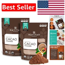 Delicious Unsweetened Cacao Powder, 32 oz (2x16 oz Bags) - Gluten-Free Superfood