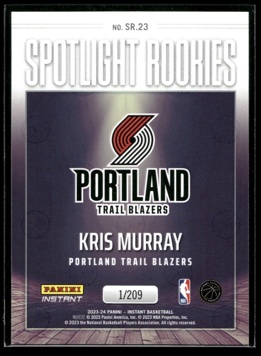 Carte Panini Instant Kris Murray Rookie Kicks 1/1 - Trail Blazers, NBA, 2023-24