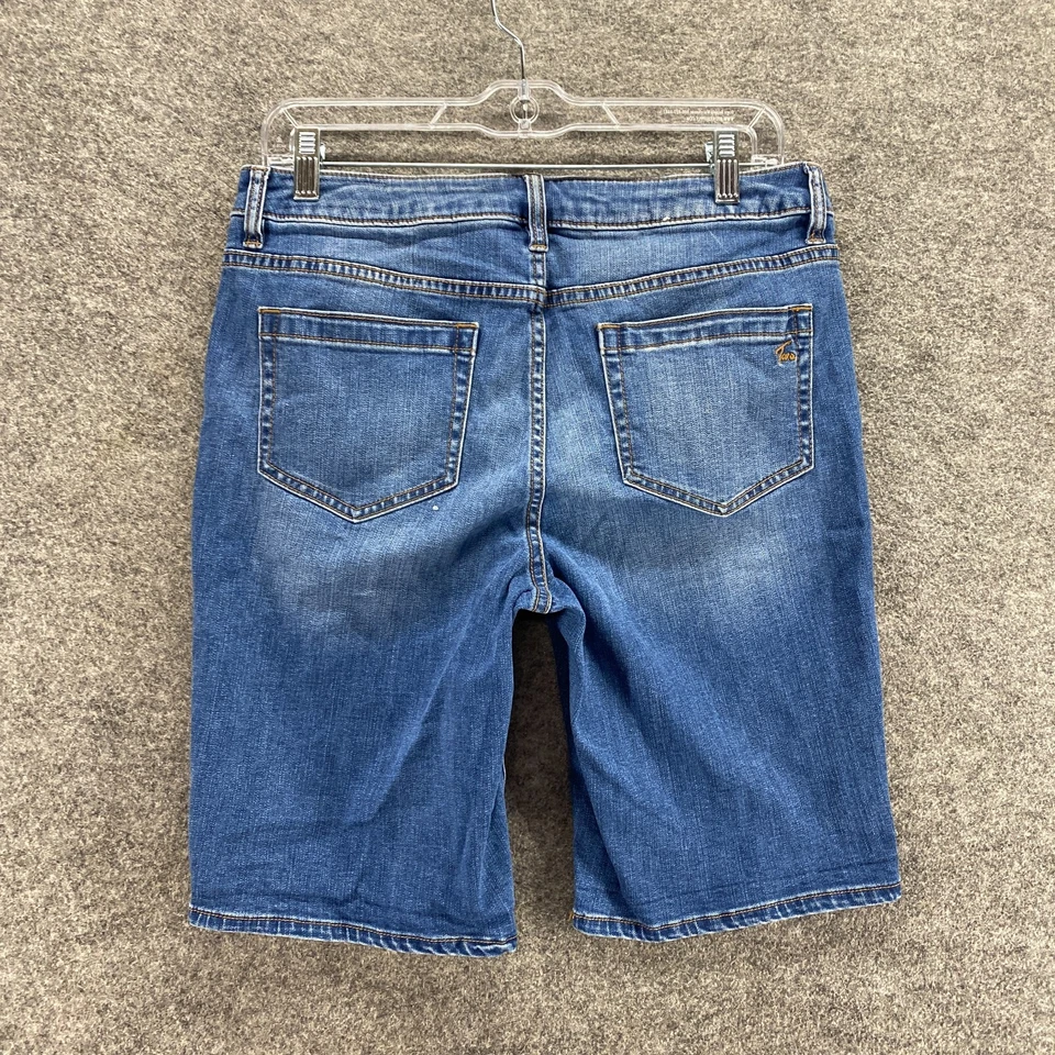 Pantalones Cortos Vince Camuto Mujer 29 Plus Azul Denim Lavado Medio Bermudas Tiro Medio Informales Foto 2 de 4