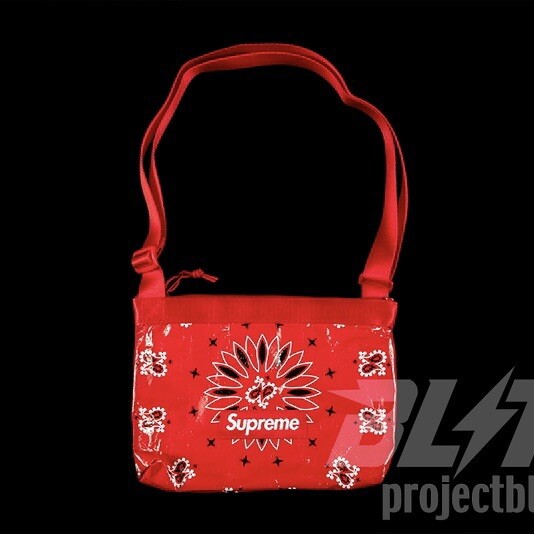 SS21 SUPREME BANDANA TARP SIDE BAG RED 2021 | eBay